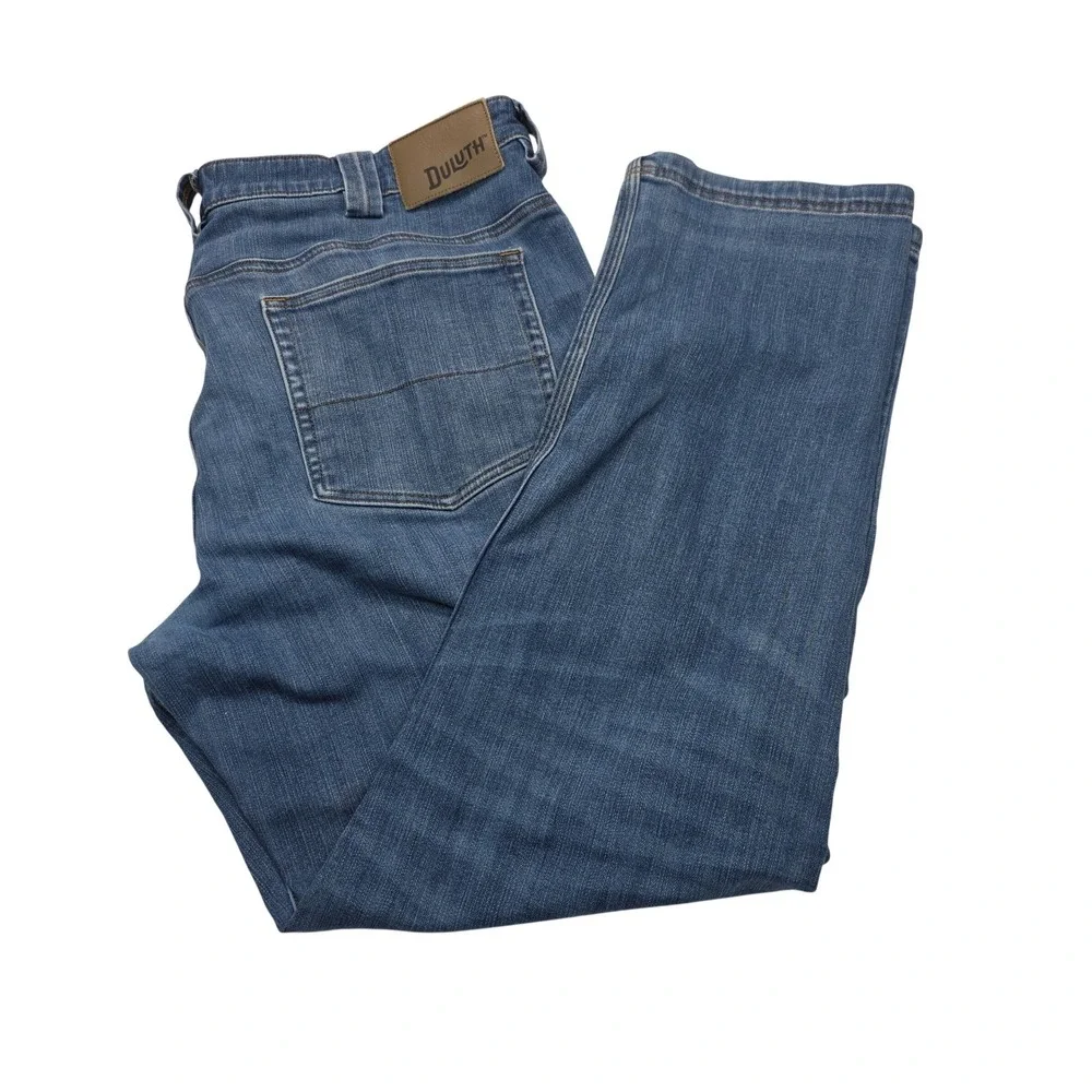 Duluth‎ Trading Co Ballroom Double Flex Slim Fit Jeans Blue 40x32 Mens Denim
